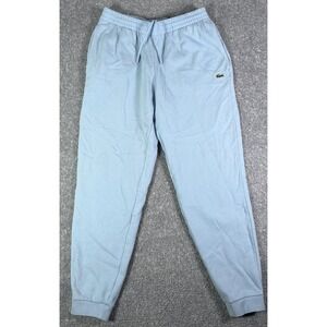 Lacoste Sweatpants Men's Small Light Blue Tapered Fit Fleece Drawstring Pockets